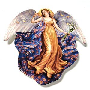 Angel Butterflies Iris A Warm Touch Decor 1998 Collector Plate Seasons of Joy